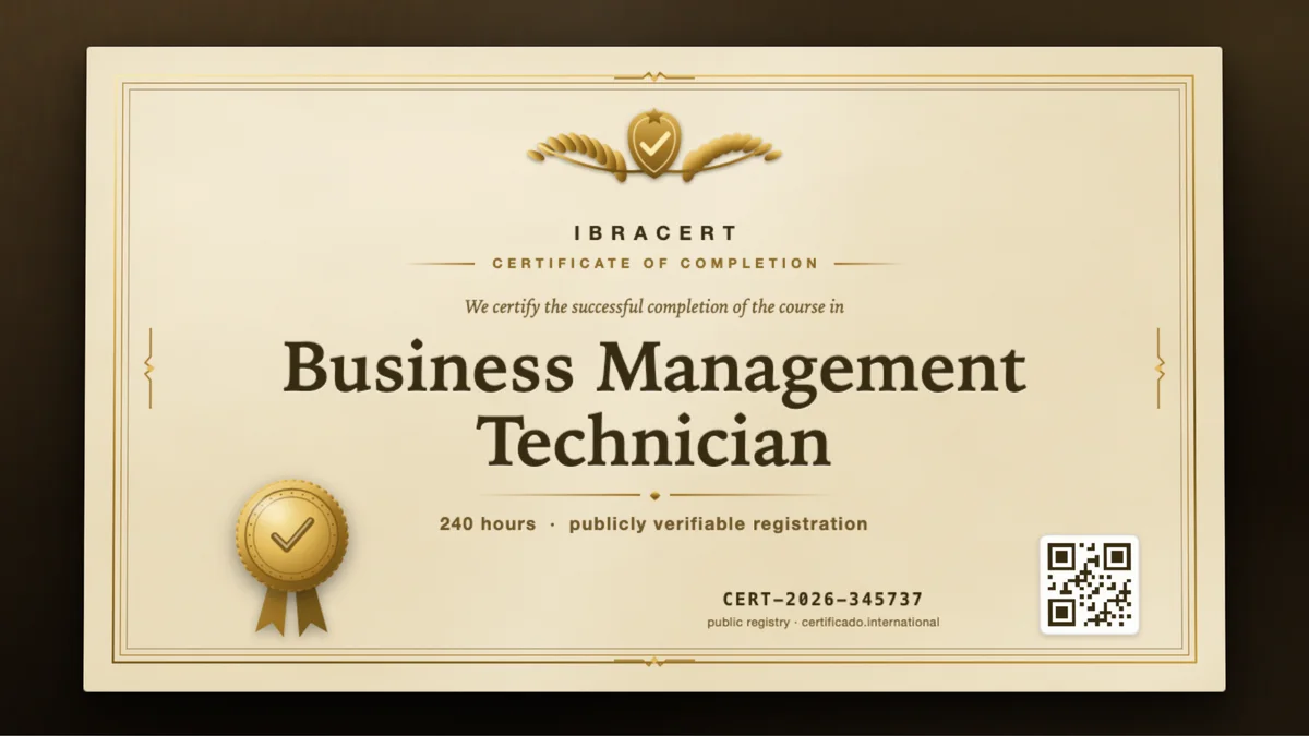 Cover of the Business Management Technician course