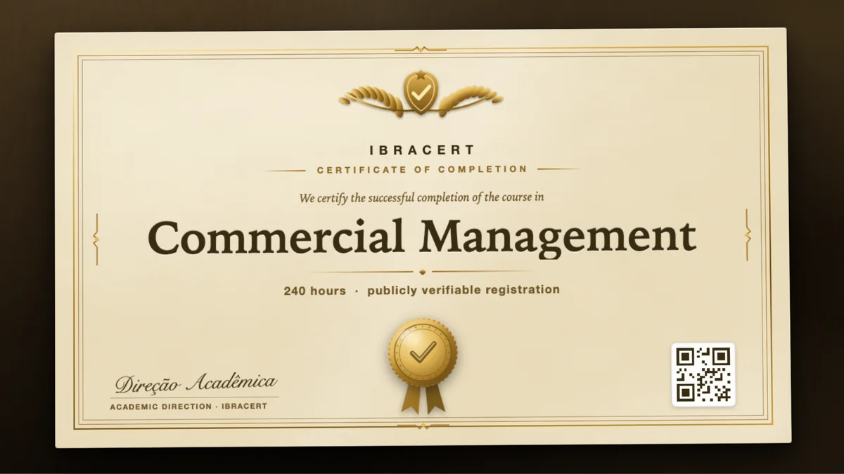 Cover of the Commercial Management course