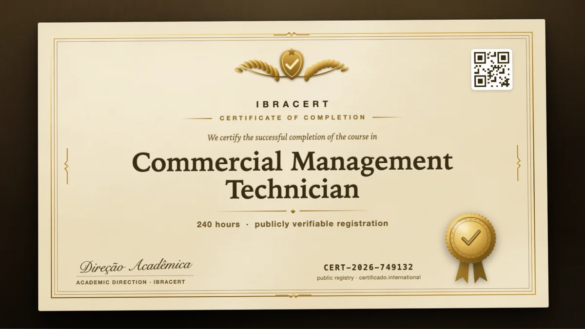 Cover of the Commercial Management Technician course