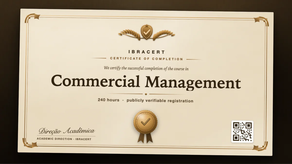Cover of the Commercial Management course