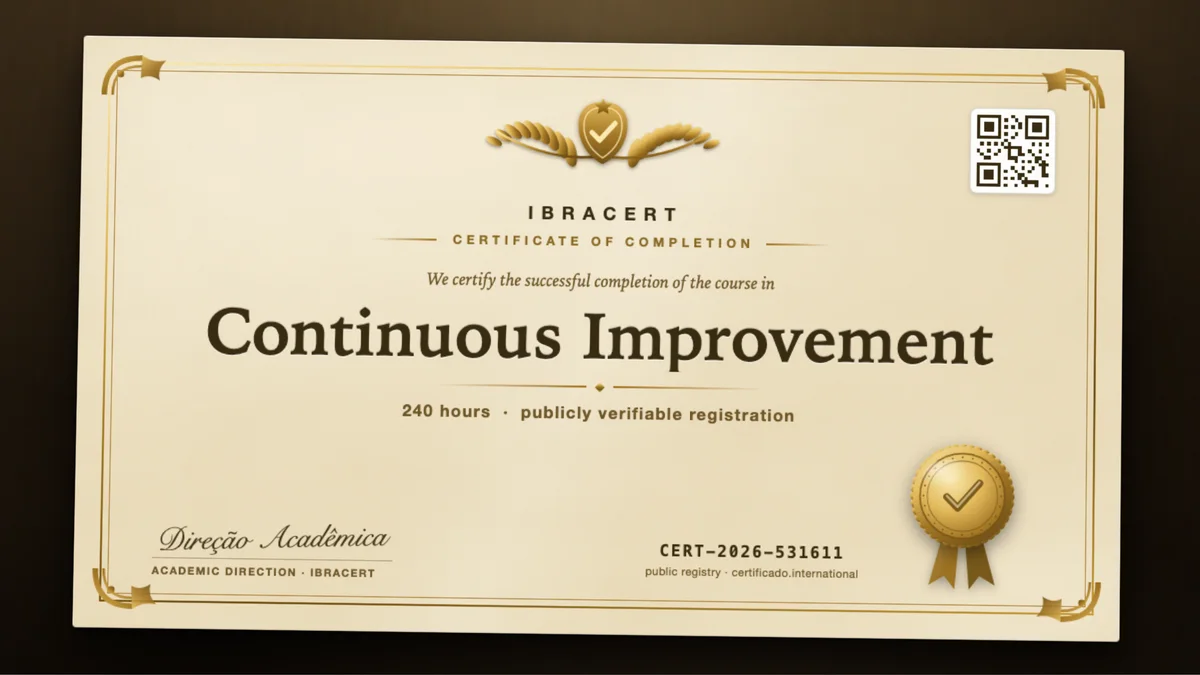 Cover of the Continuous Improvement course
