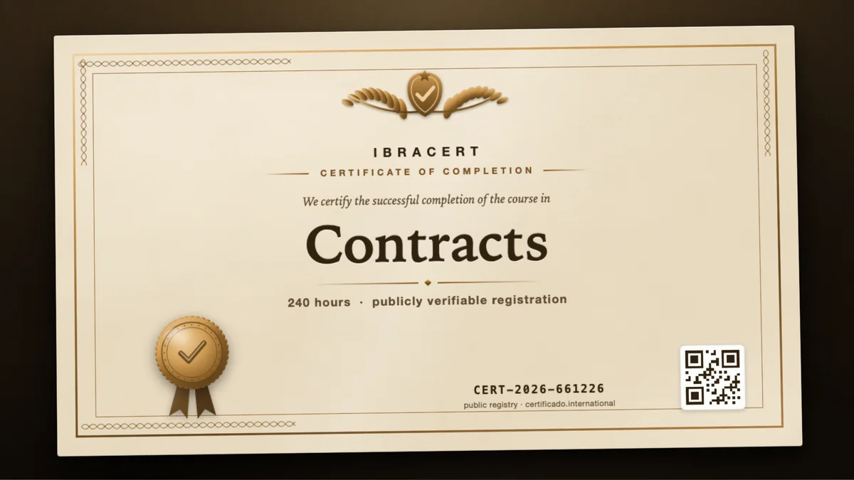 Cover of the Contracts course