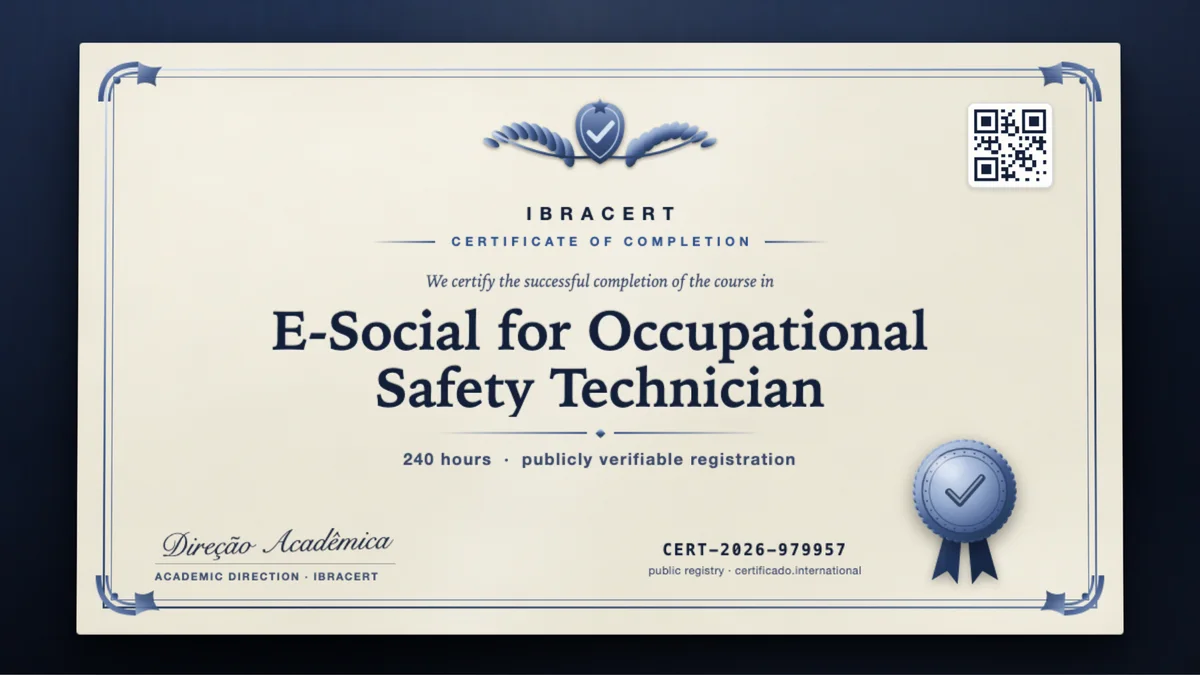 Cover of the E-Social for Occupational Safety Technician course