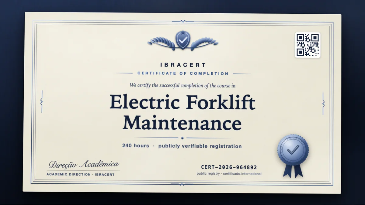 Cover of the Electric Forklift Maintenance course