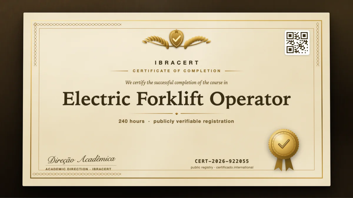 Cover of the Electric Forklift Operator course