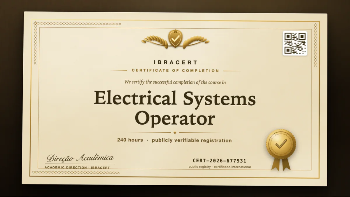 Cover of the Electrical Systems Operator course
