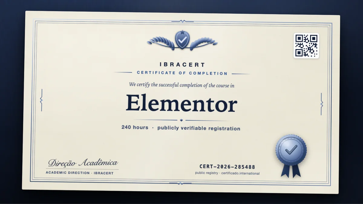 Cover of the Elementor course