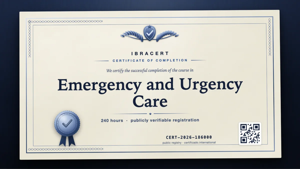 Cover of the Emergency and Urgency Care course