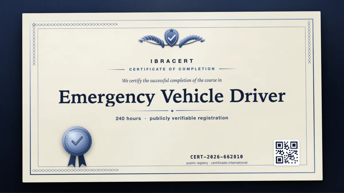 Cover of the Emergency Vehicle Driver course