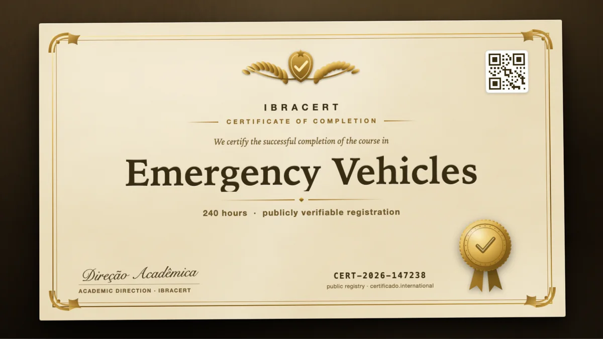Cover of the Emergency Vehicles course
