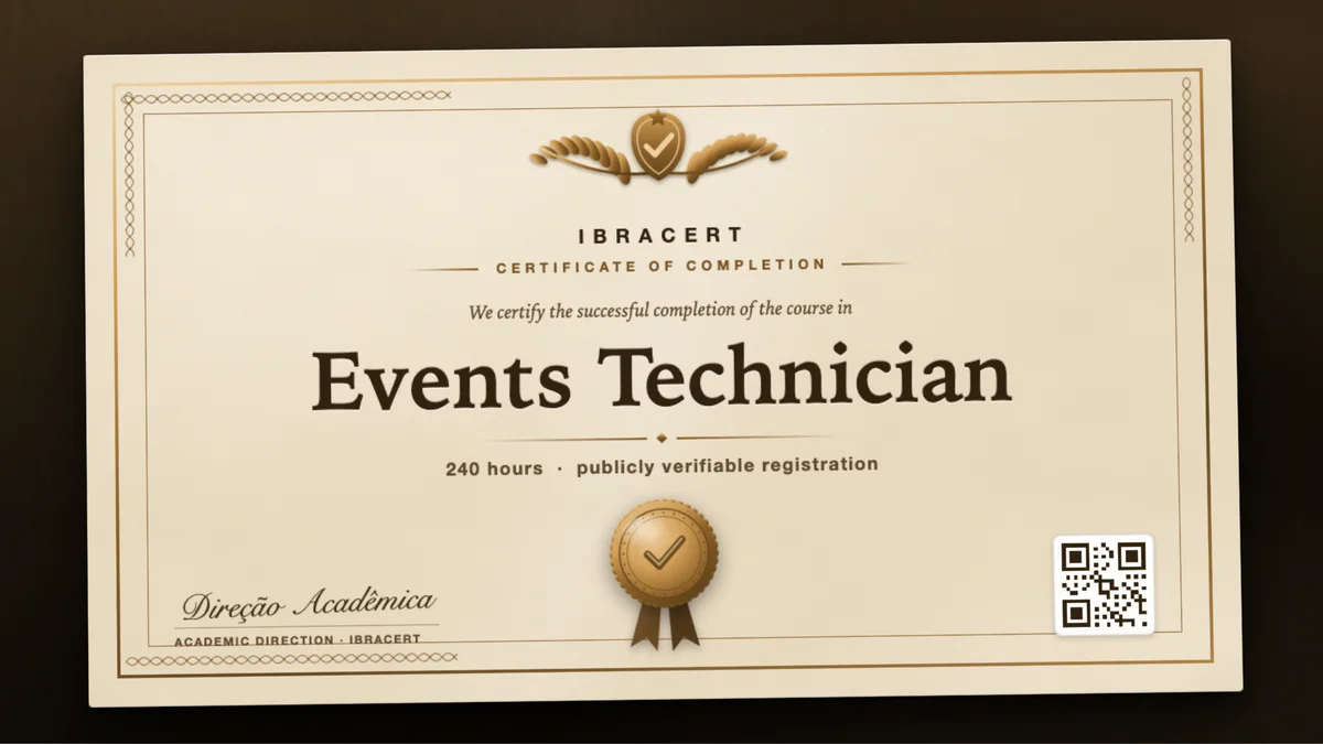 Cover of the Events Technician course