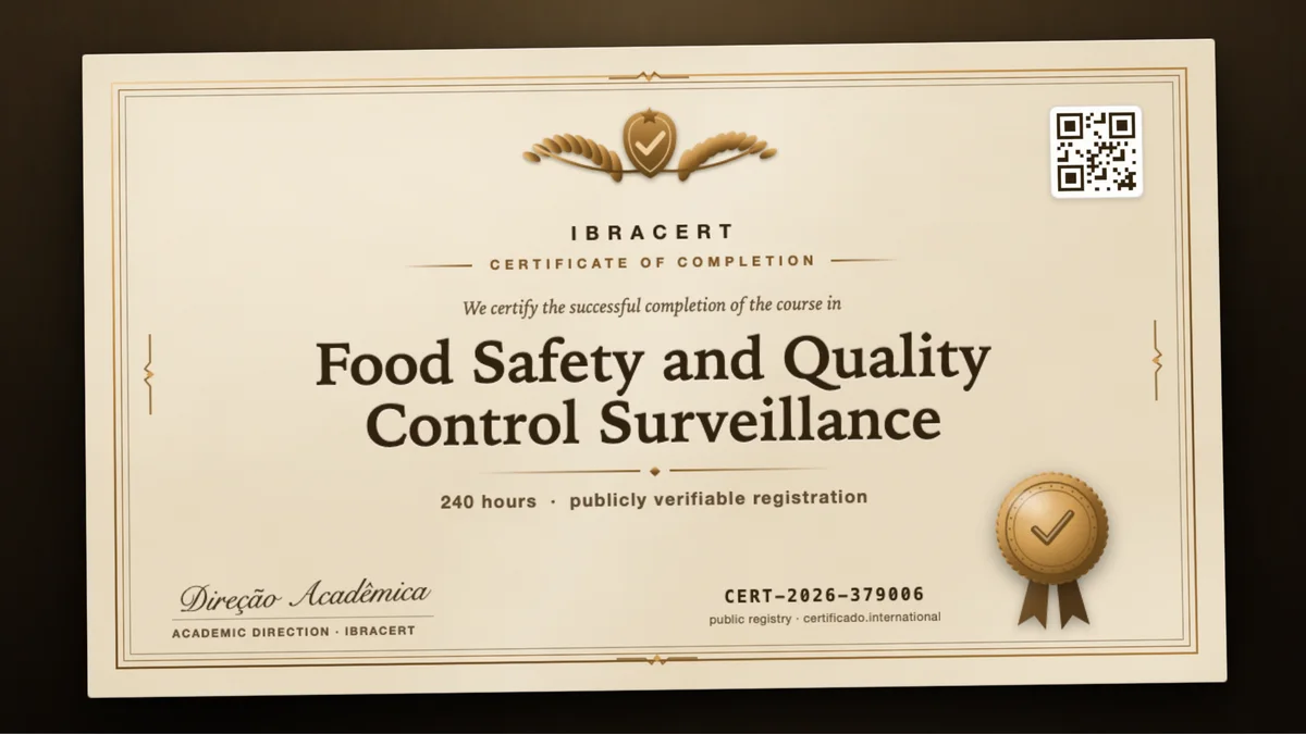 Cover of the Food Safety and Quality Control Surveillance course
