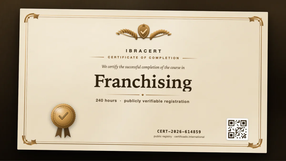 Cover of the Franchising course