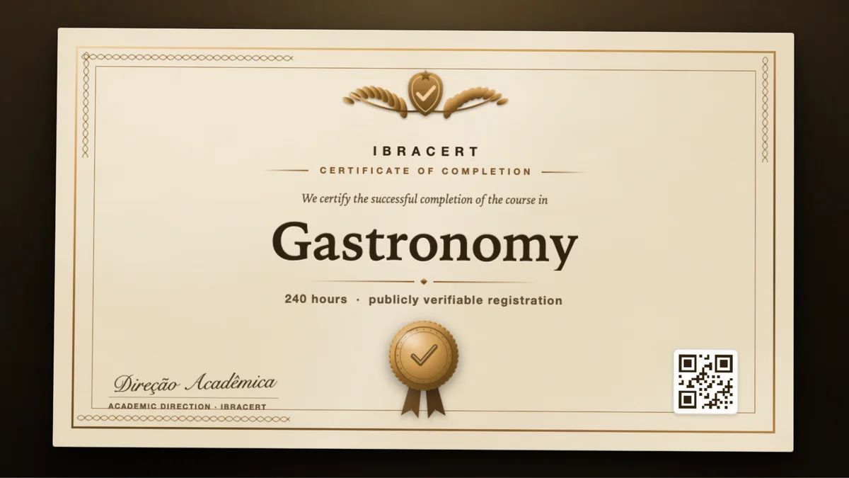 Cover of the Gastronomy course
