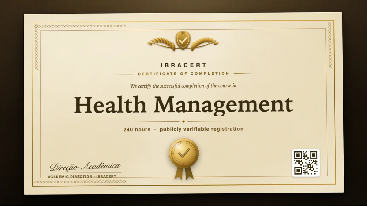 Cover of the Health Management course