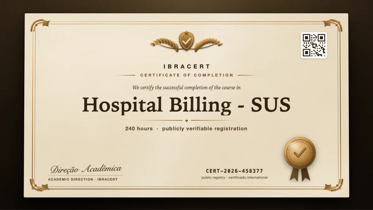 Cover of the Hospital Billing - SUS course