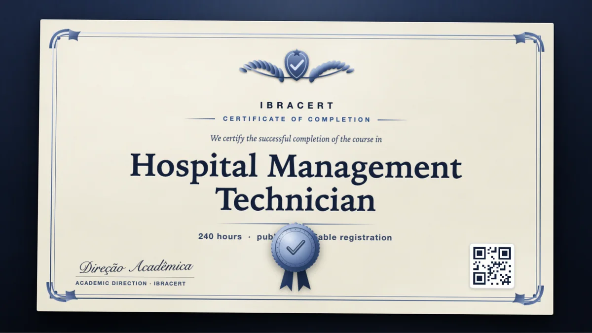 Cover of the Hospital Management Technician course