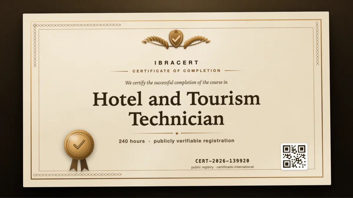 Cover of the Hotel and Tourism Technician course