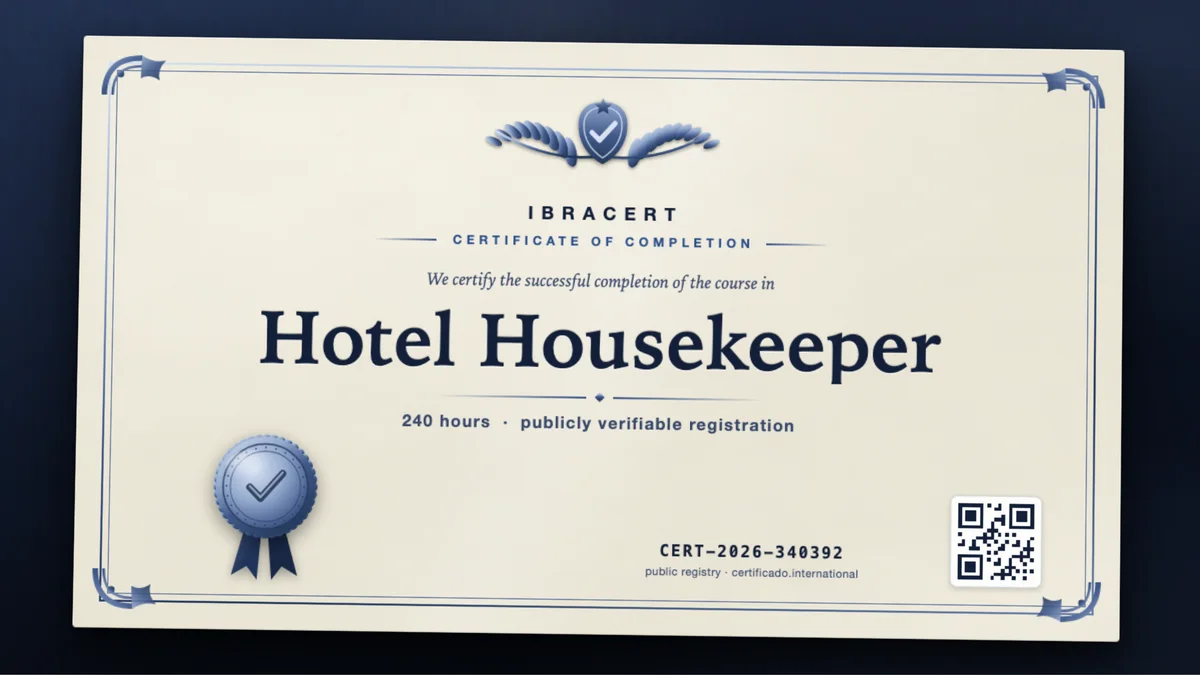 Cover of the Hotel Housekeeper course