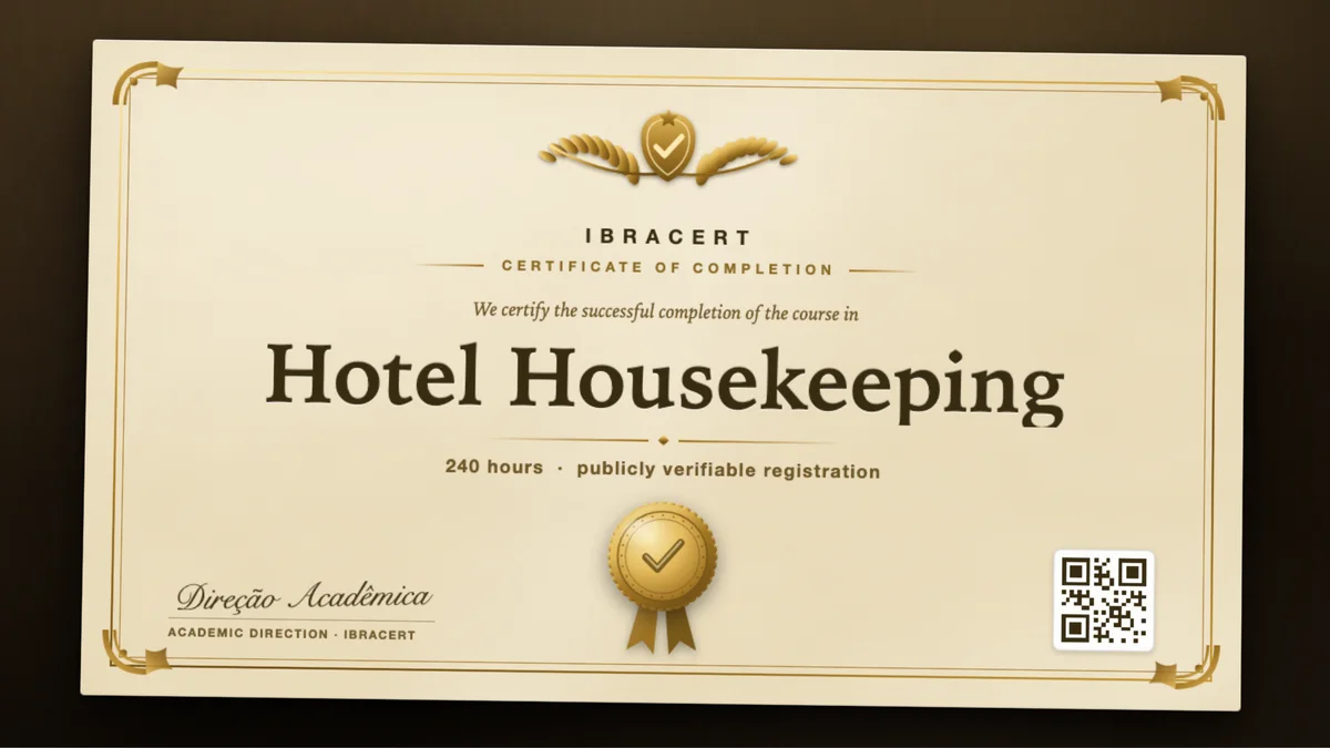 Cover of the Hotel Housekeeping course