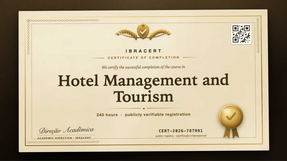 Cover of the Hotel Management and Tourism course