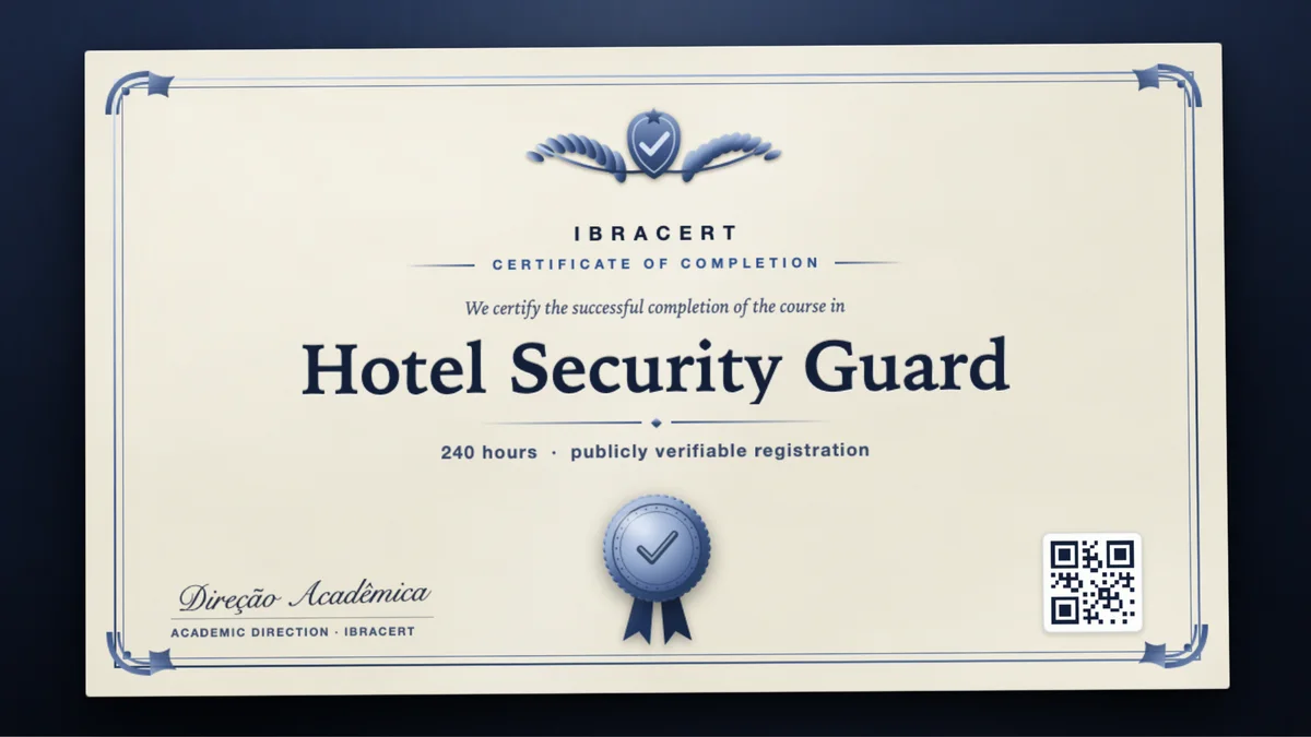 Cover of the Hotel Security Guard course