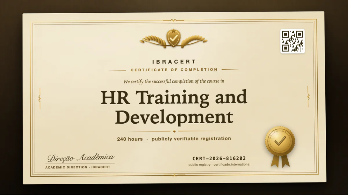 Cover of the HR Training and Development course