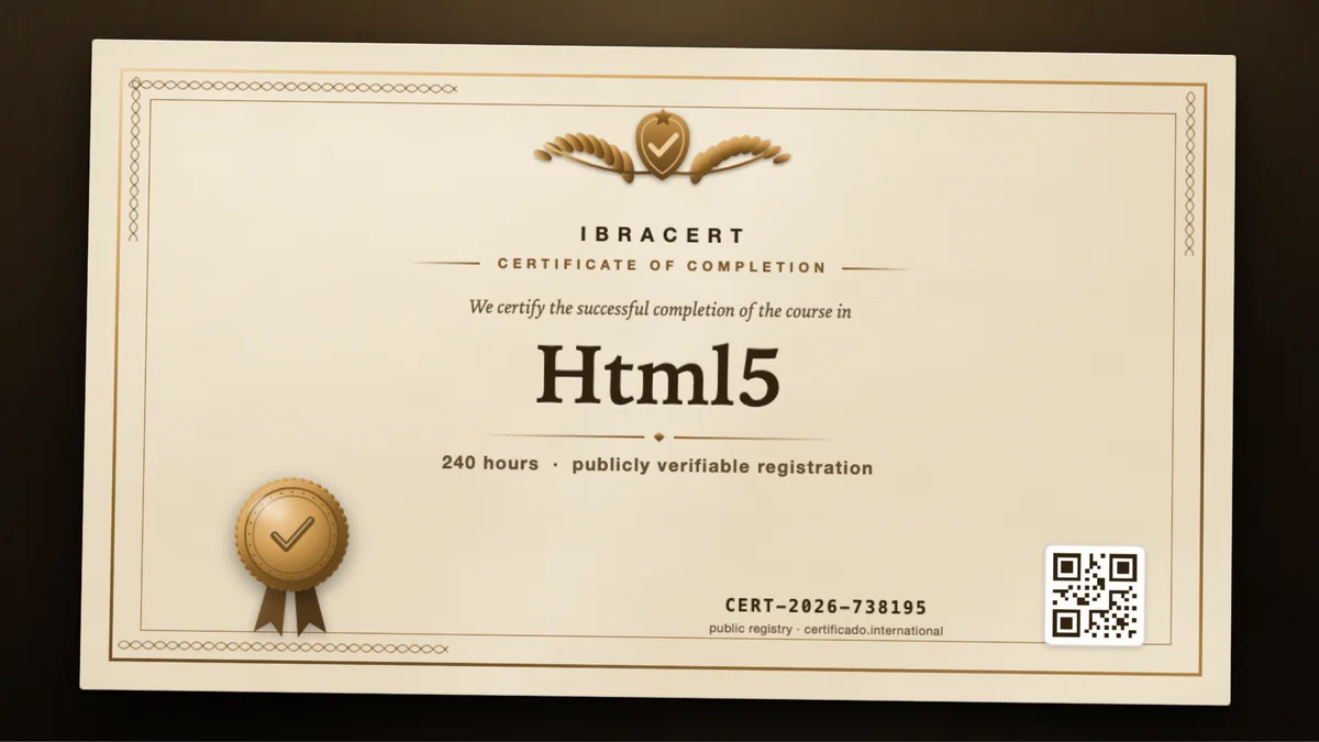 Cover of the Html5 course