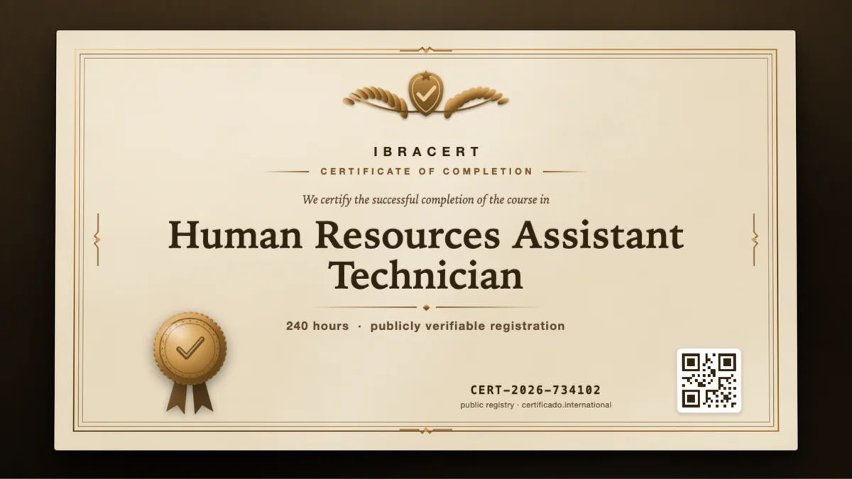 Cover of the Human Resources Assistant Technician course