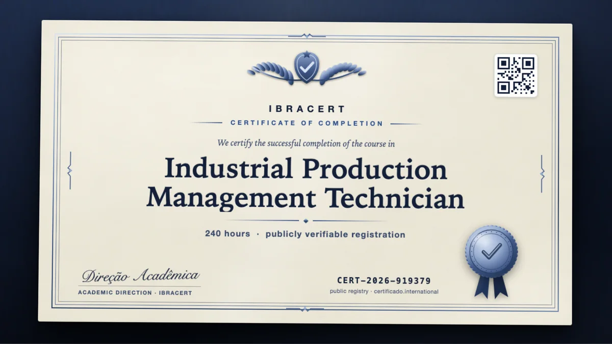 Cover of the Industrial Production Management Technician course