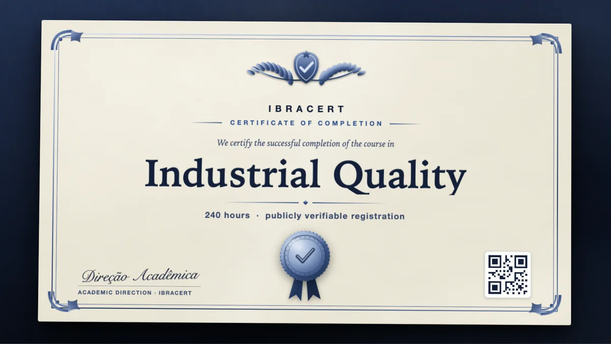 Cover of the Industrial Quality course