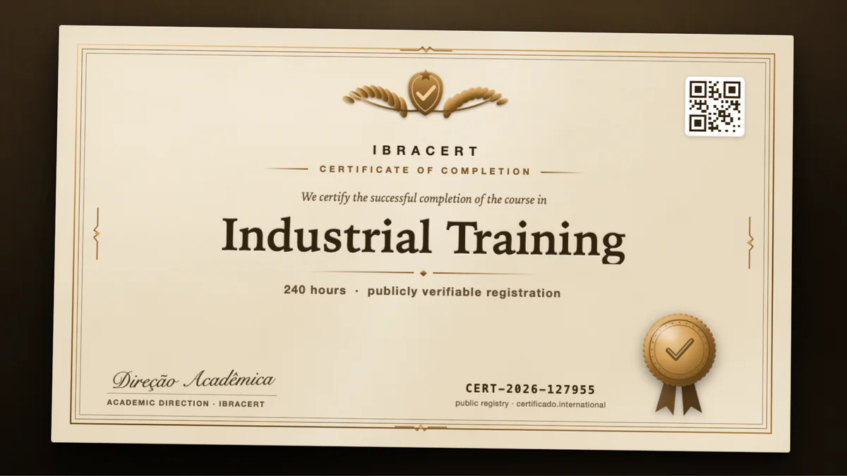 Cover of the Industrial Training course