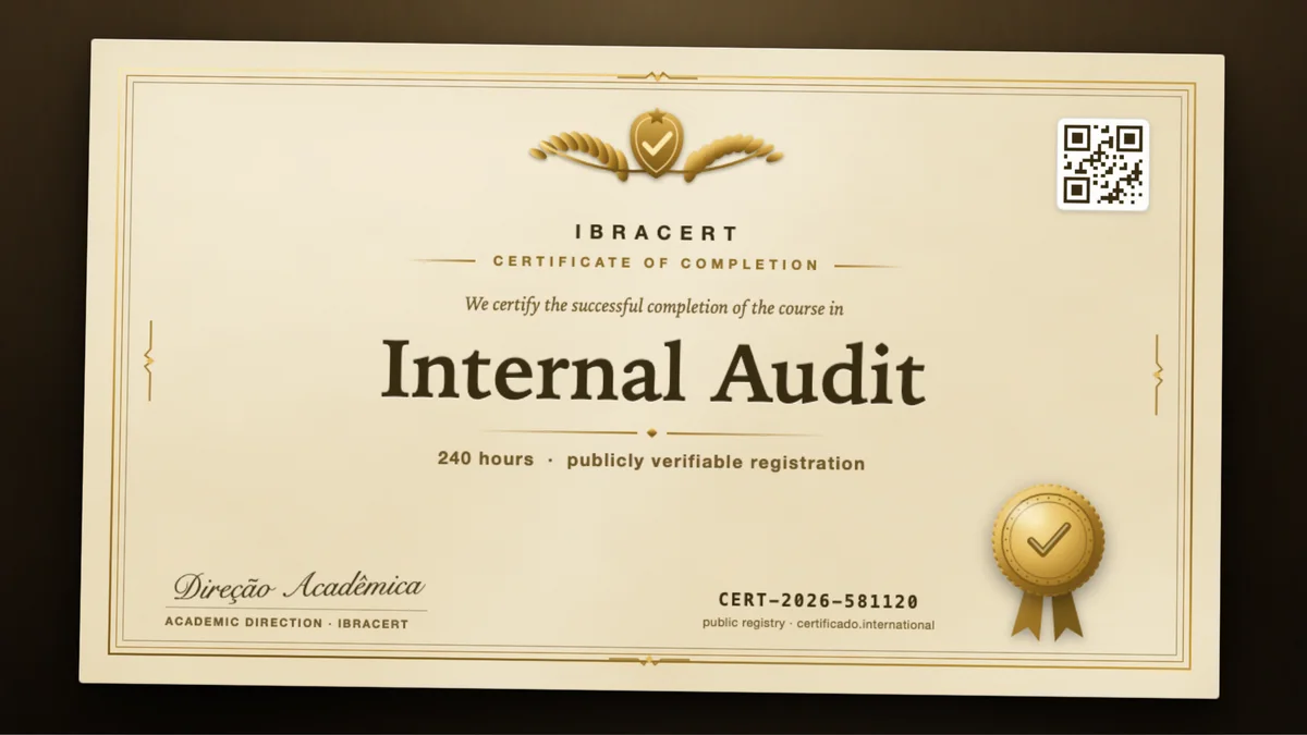 Cover of the Internal Audit course