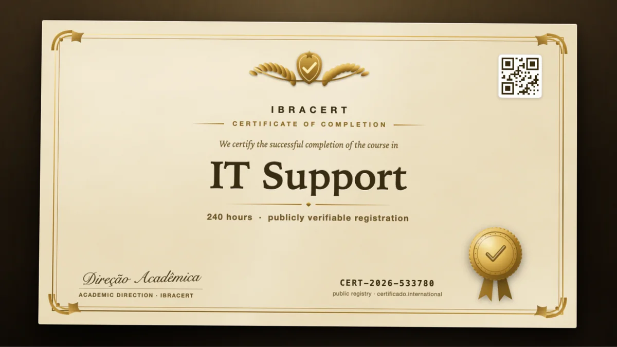 Cover of the IT Support course