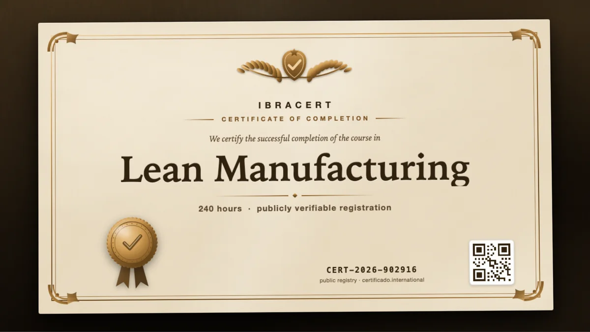 Cover of the Lean Manufacturing course