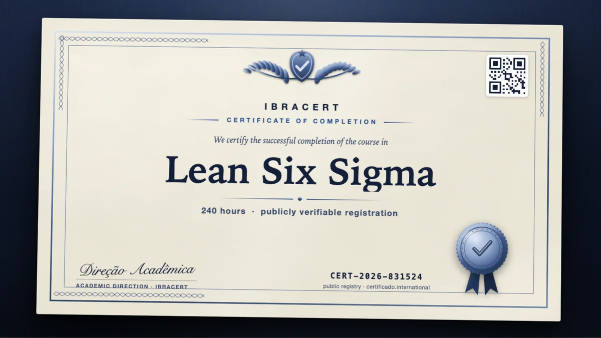 Cover of the Lean Six Sigma course