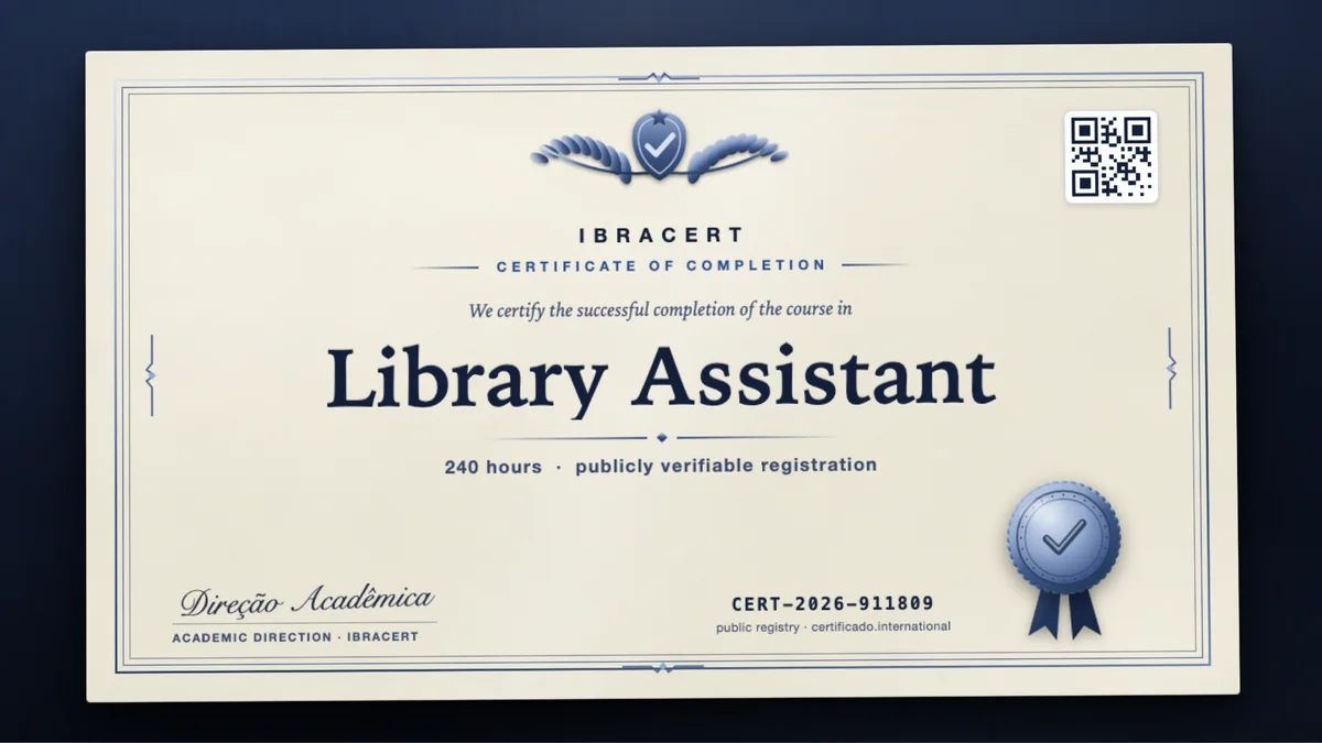 Cover of the Library Assistant course