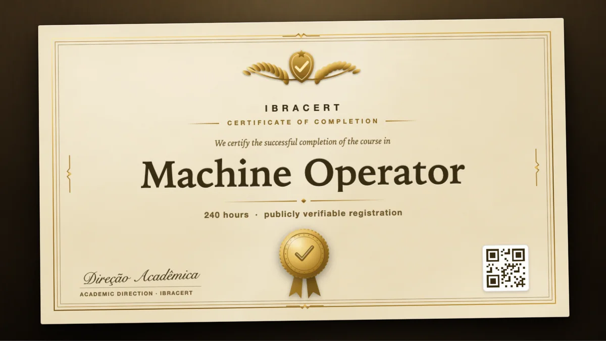 Cover of the Machine Operator course