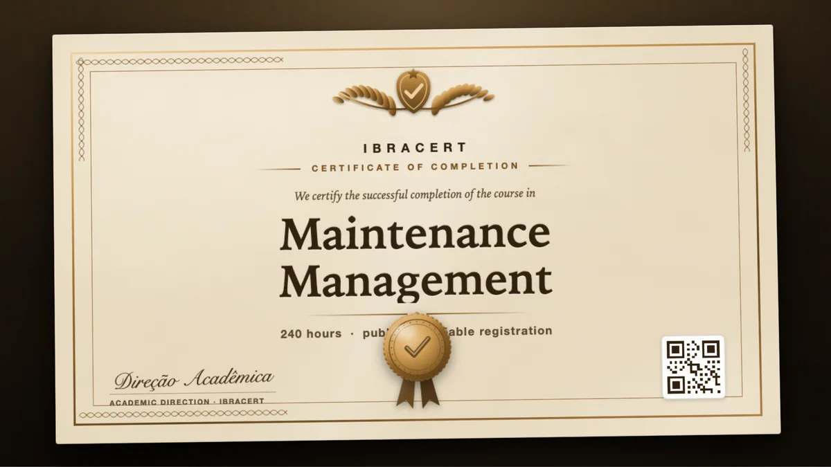 Cover of the Maintenance Management course