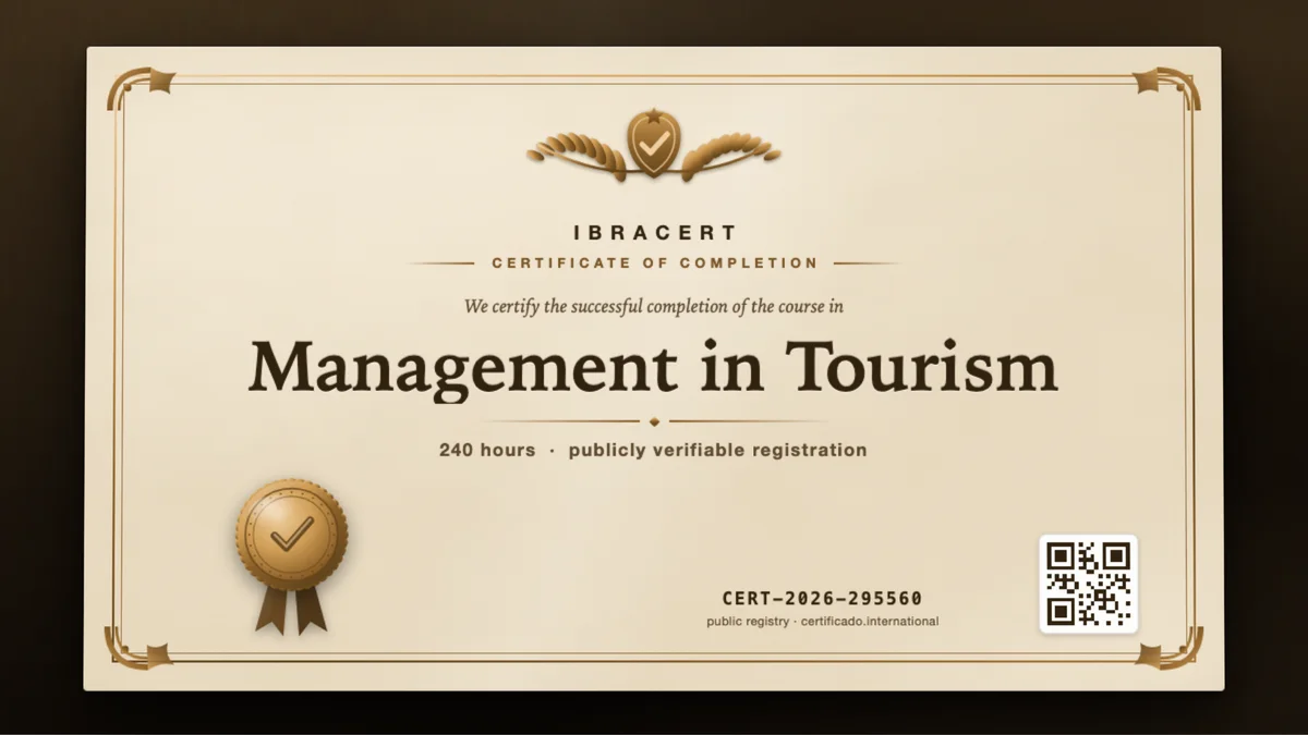 Cover of the Management in Tourism course