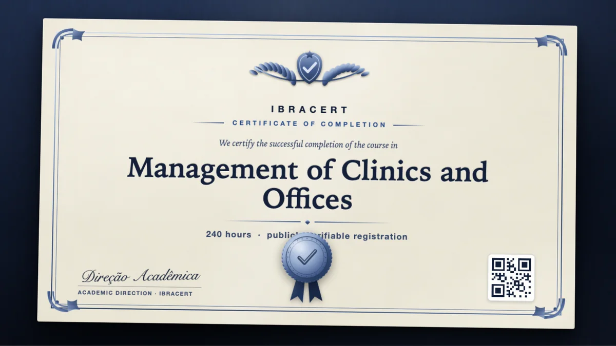 Cover of the Management of Clinics and Offices course