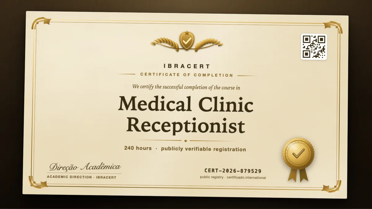 Cover of the Medical Clinic Receptionist course