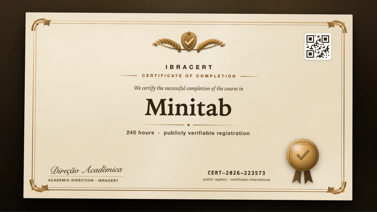 Cover of the Minitab course