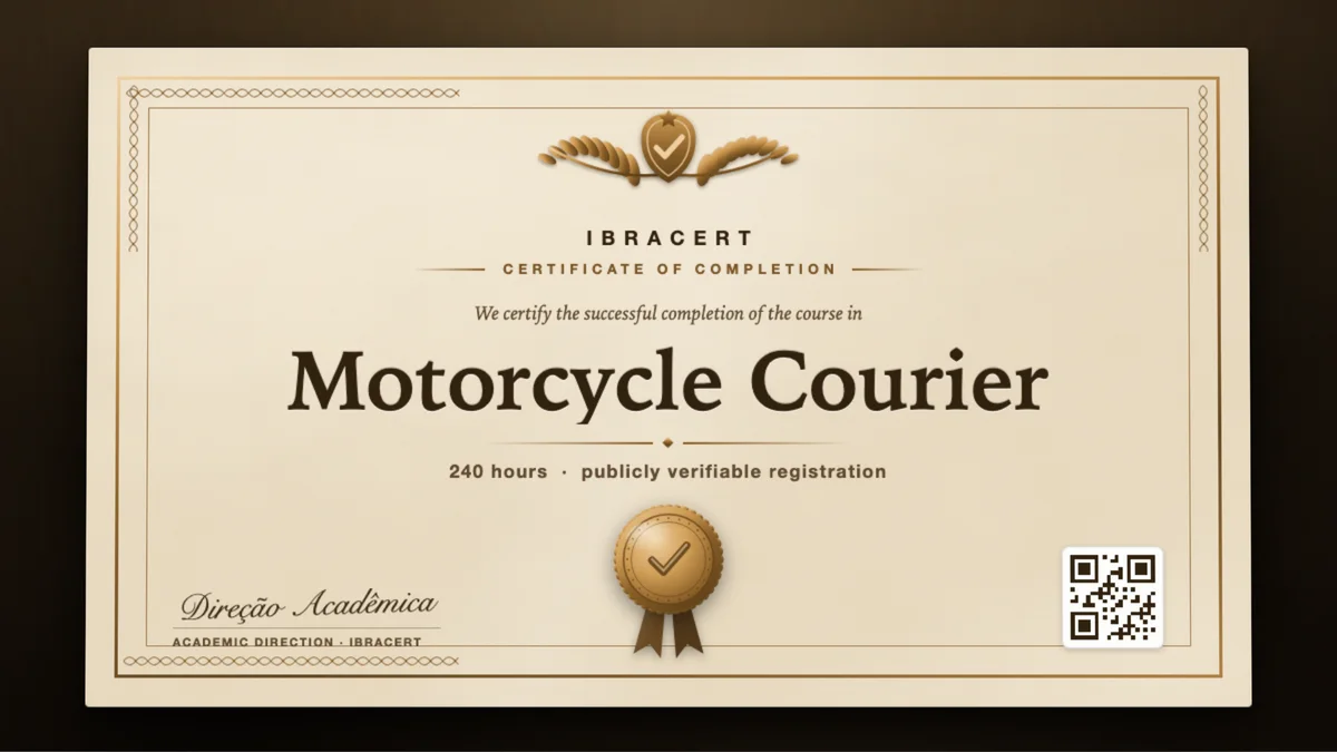 Cover of the Motorcycle Courier course