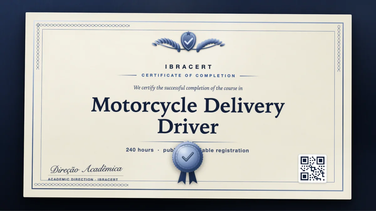 Cover of the Motorcycle Delivery Driver course