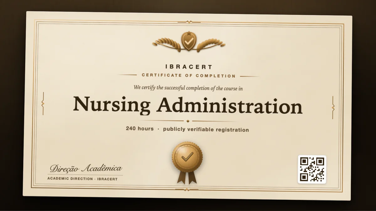 Cover of the Nursing Administration course