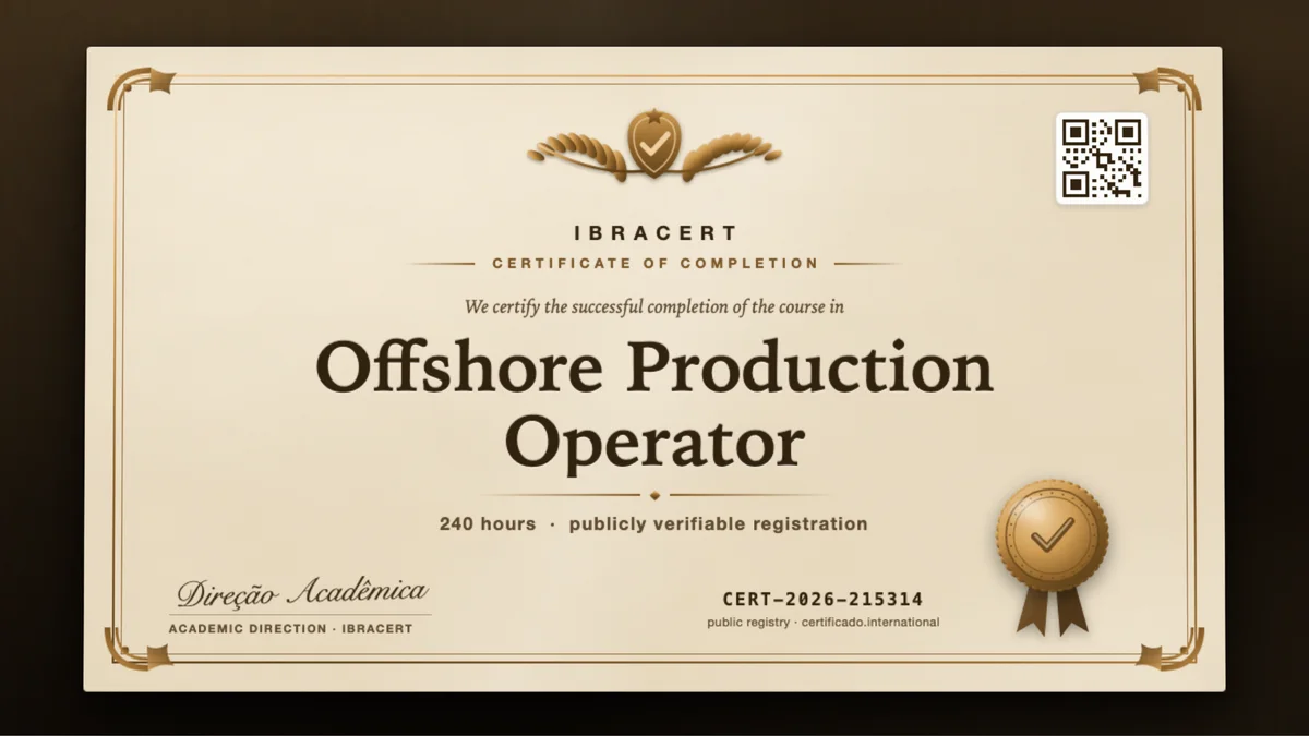 Cover of the Offshore Production Operator course