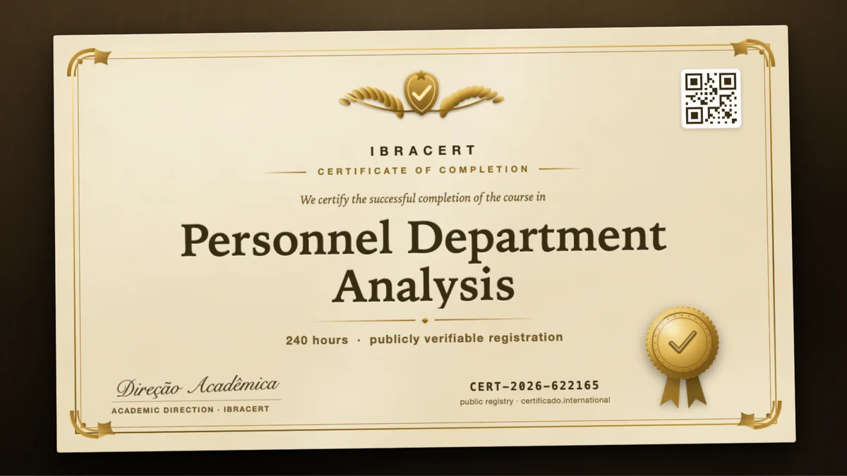 Cover of the Personnel Department Analysis course