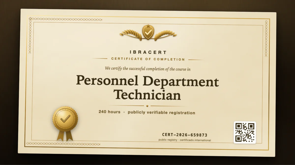 Cover of the Personnel Department Technician course