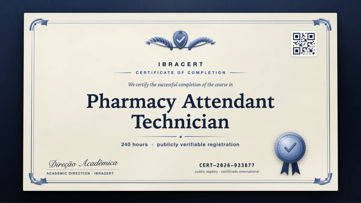 Cover of the Pharmacy Attendant Technician course